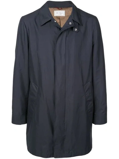 Brunello Cucinelli Mantel Mit Verdecktem Verschluss In Blue