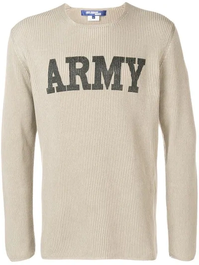 Junya Watanabe Army-print Cotton Sweatshirt In Neutrals