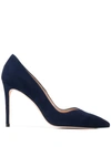 Stuart Weitzman Anny 95 Suede Pumps In Blue