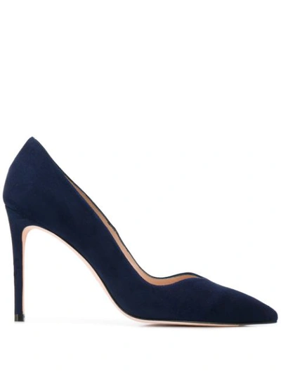 Stuart Weitzman Anny 95 Suede Pumps In Blue