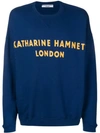 Katharine Hamnett Logo Print Sweatshirt In Blue