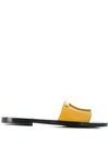 Tom Ford Logo Plaque Slides In Yellow