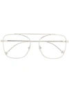 Fendi Eyewear Square Frame Glasses - Silver