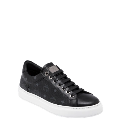 Mcm Women's Classic Low Top Sneakers In Visetos In Black