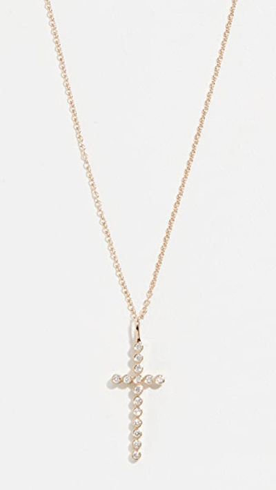 Zoë Chicco 14k Gold Cross Necklace In Yellow Gold