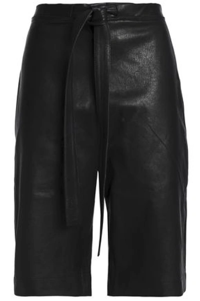 Jw Anderson J.w.anderson Woman Leather Shorts Black