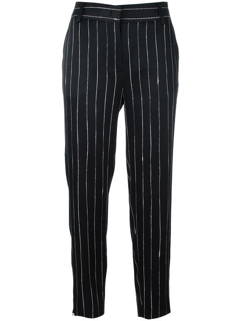 white pinstripe trousers womens