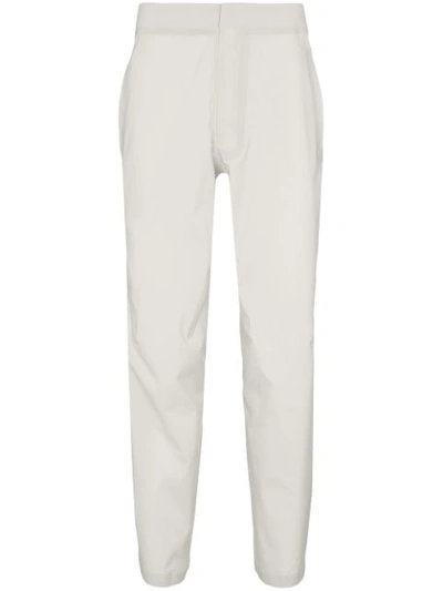Descente Wide Tapered Fit Long Trousers In Neutrals
