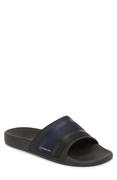Cole Haan Men's Tonal Stripe Slide Sandals In Black