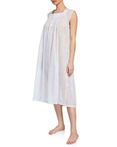 Celestine Tonight Square-neck Sleeveless Nightgown In Blue