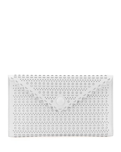 Alaïa Louise Double Mini Clutch Bag In White