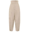 Givenchy High-waist Baggy-fit Trousers In Beige