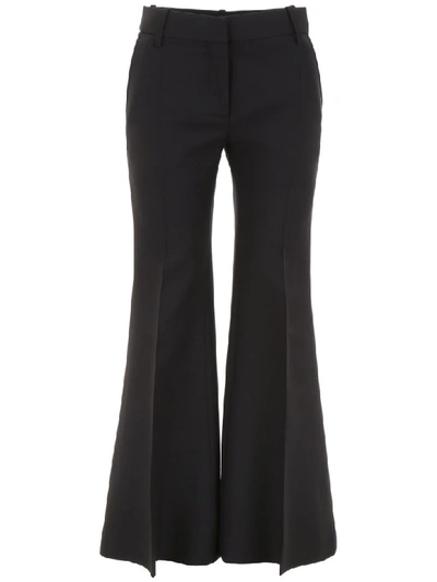 Valentino Crepe Couture Trousers In Nero (black)