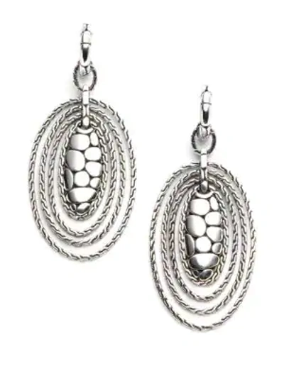 John Hardy Sterling Silver Oval Drop Earrings In No Color