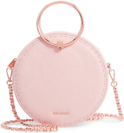 Ted Baker Maddie Circle Leather Crossbody Bag - Pink In Light Pink
