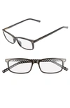 Kate Spade Jodie 50mm Rectangular Reading Glasses In Black Polka Dot