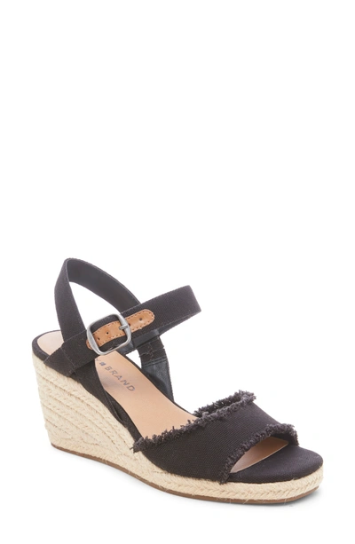 Lucky Brand Mindra Espadrille Wedge Sandal In Natural/ Platinum Fabric
