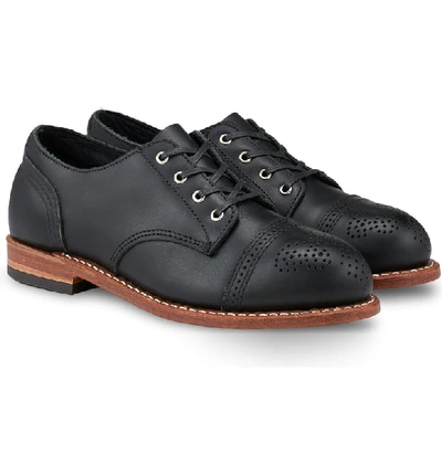 Red Wing Hazel Oxford In Black Boundary Leather