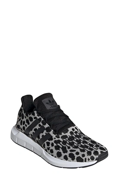 Adidas Originals Swift Run Cheetah-print Trainer Sneakers In White