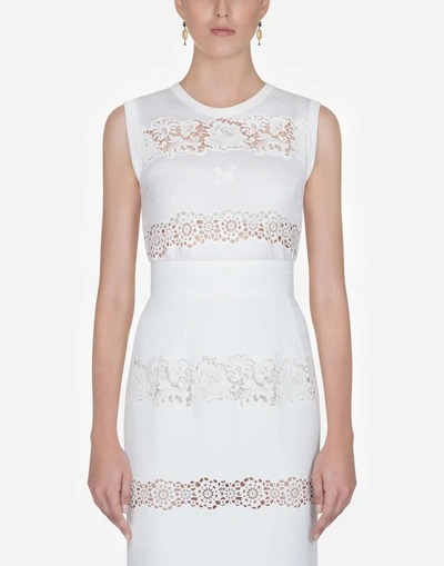 Dolce & Gabbana Silk Knit In White