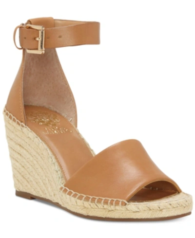 Vince Camuto Leera Espadrille Wedge Sandals Women's Shoes In Tan