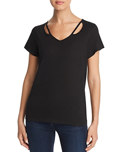 Alison Andrews Cutout Tee In Black