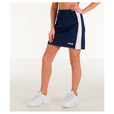 Fila Women's Miriam Tearaway Mini Skirt In Blue Size Medium 100% Polyester