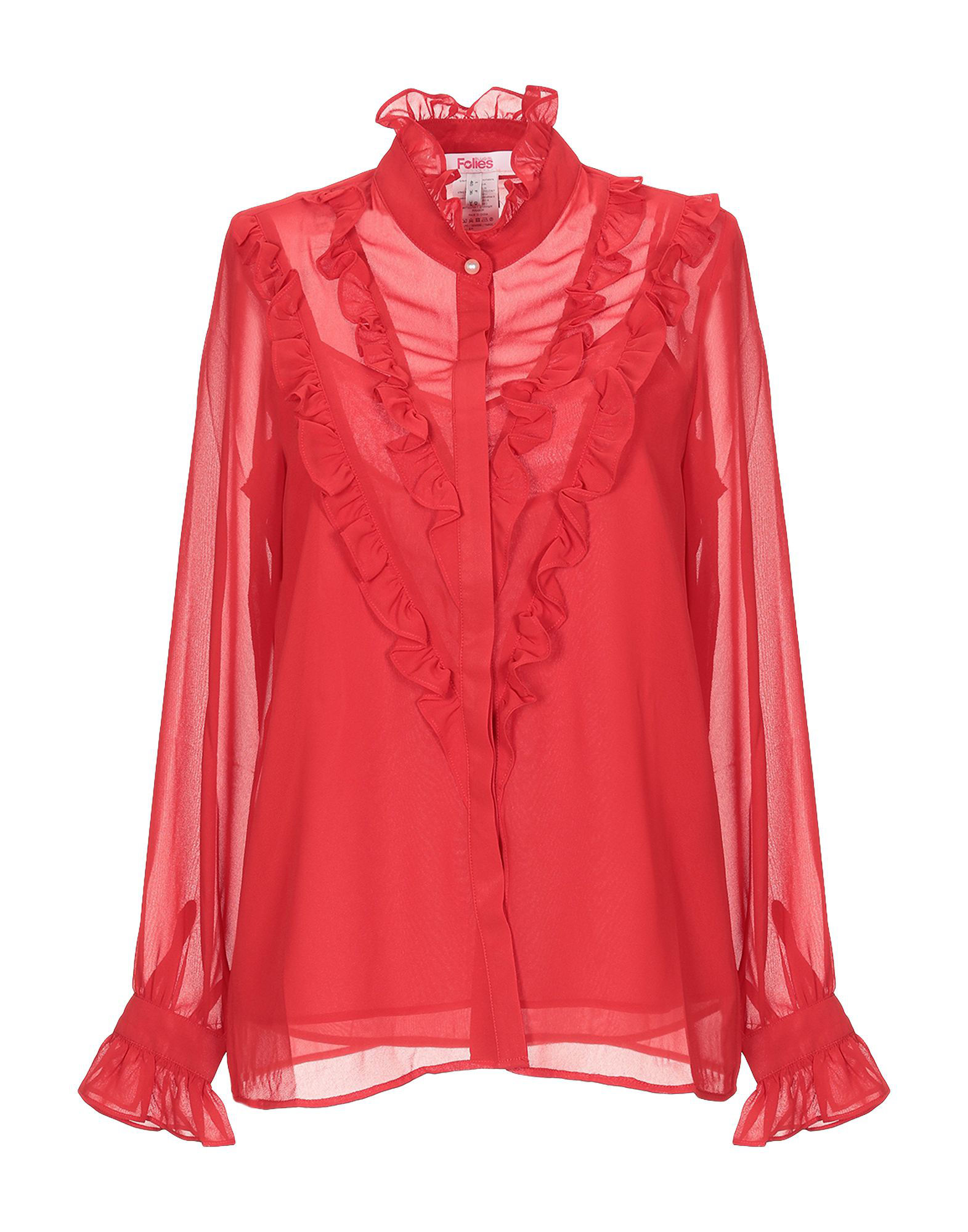 Blugirl Folies Solid Color Shirts & Blouses In Red | ModeSens