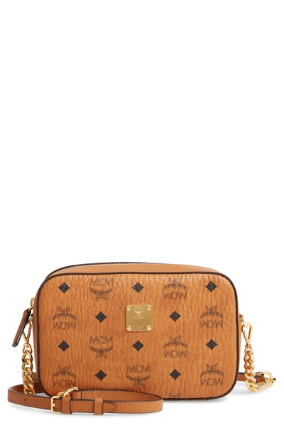 Mcm Visetos Coated Canvas Camera Crossbody Bag In Cognac | Cognac