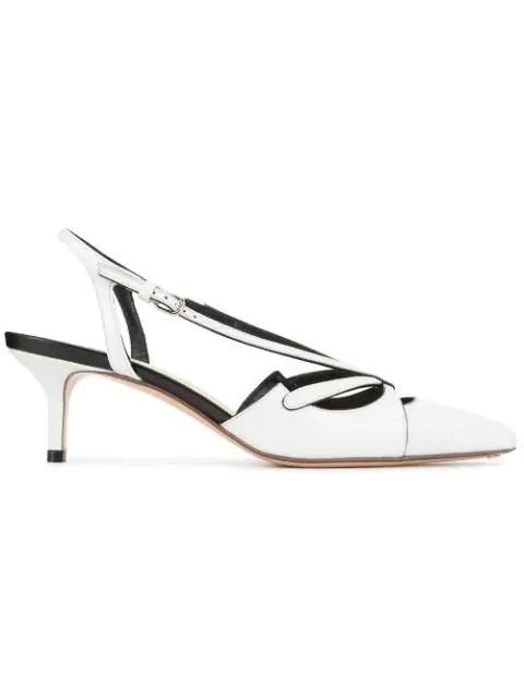 Francesco Russo Monochrome Low Pumps In White | ModeSens