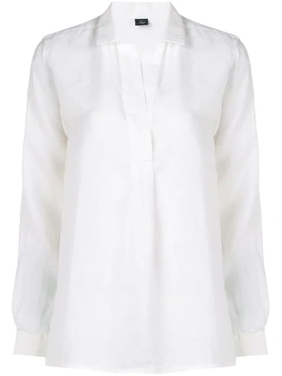 Fay Tunic Style Shirt In White