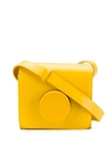 Lemaire Leather Cross Body Camera Bag In Yellow