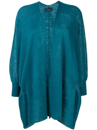 Roberto Collina Fine Knit Cardigan In Blue