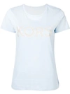 Michael Michael Kors Crew Neck T-shirt In Blue