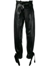 Attico High Waisted Panel Trousers In Black