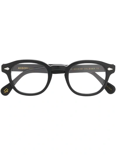Moscot Round Frame Glasses In Black
