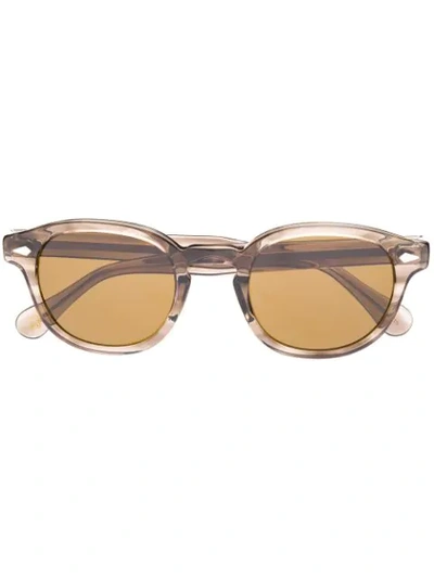 Moscot Clear Frame Sunglasses In Brown