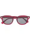 Moscot Round Frame Sunglasses In Red