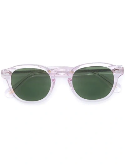 Moscot Clear Frame Sunglasses In Purple