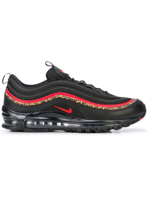 Nike Air Max 97 Leather And Mesh Sneakers In Black | ModeSens