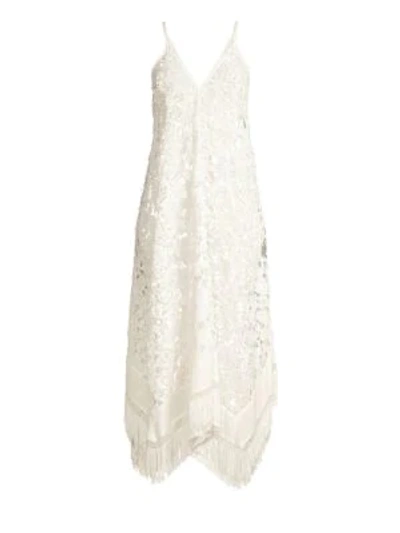 Ramy Brook Kasia Floral Lace Midi Cover-up Dress In White