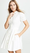 Alexis April Puff-sleeve Shift Dress In White