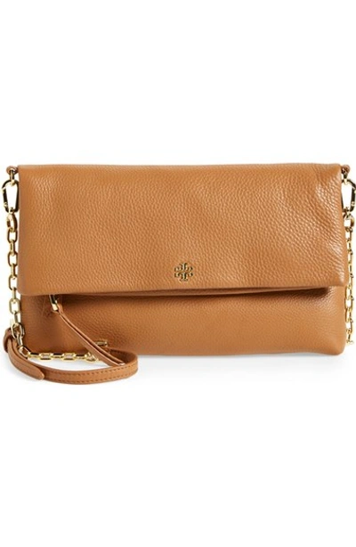 Tory Burch Foldover Crossbody Bag In Bark | ModeSens