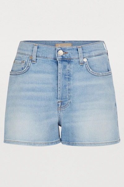 7 For All Mankind High-waisted Denim Shorts