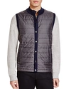 Barbour Texture-blocked Gilet In Mid Grey