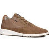 Geox Men's Aerantis Lace-up Sneakers In Chocolate Suede
