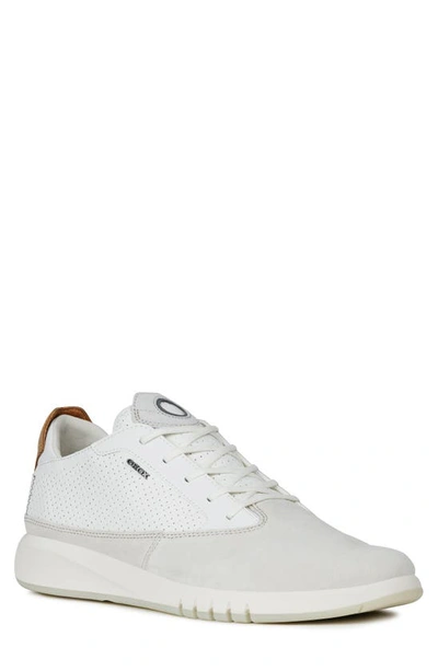 Geox Men's Aerantis Lace-up Trainers In Papyrus/ White Suede