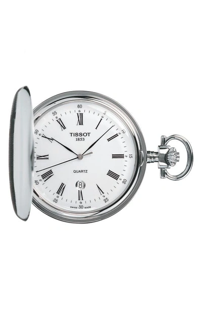 Tissot Savonnette T-pocket Watch, 48.5mm In White/silver