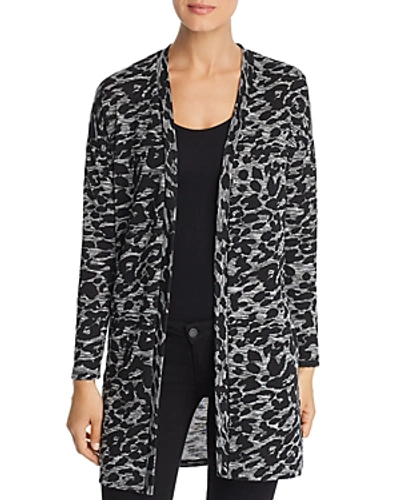 Alison Andrews Leopard Print Open Front Cardigan In Heather Cheatah Print