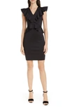 Ted Baker Alair Ruffle Body-con Dress In Black